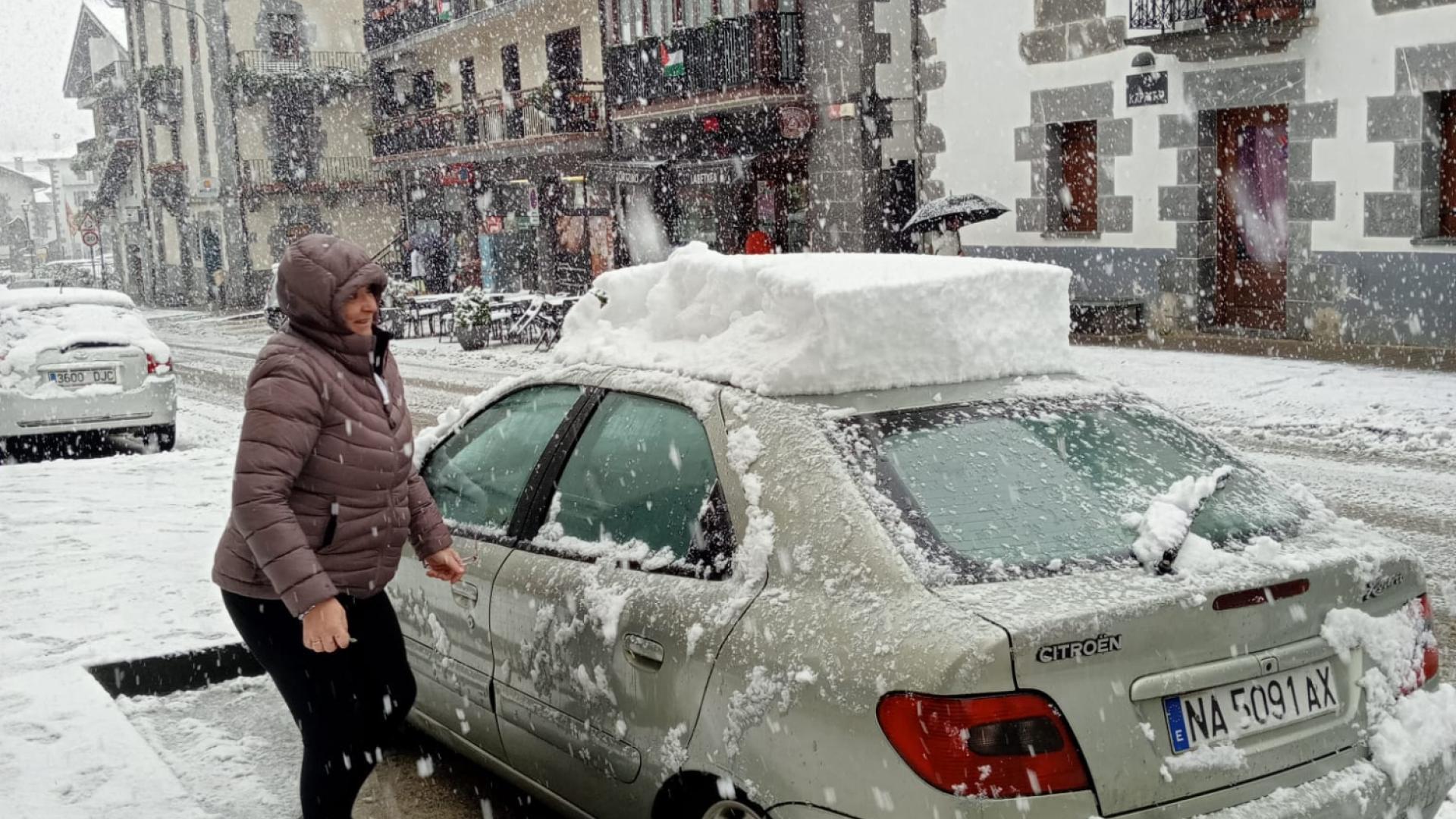 Nieve en Leitza.