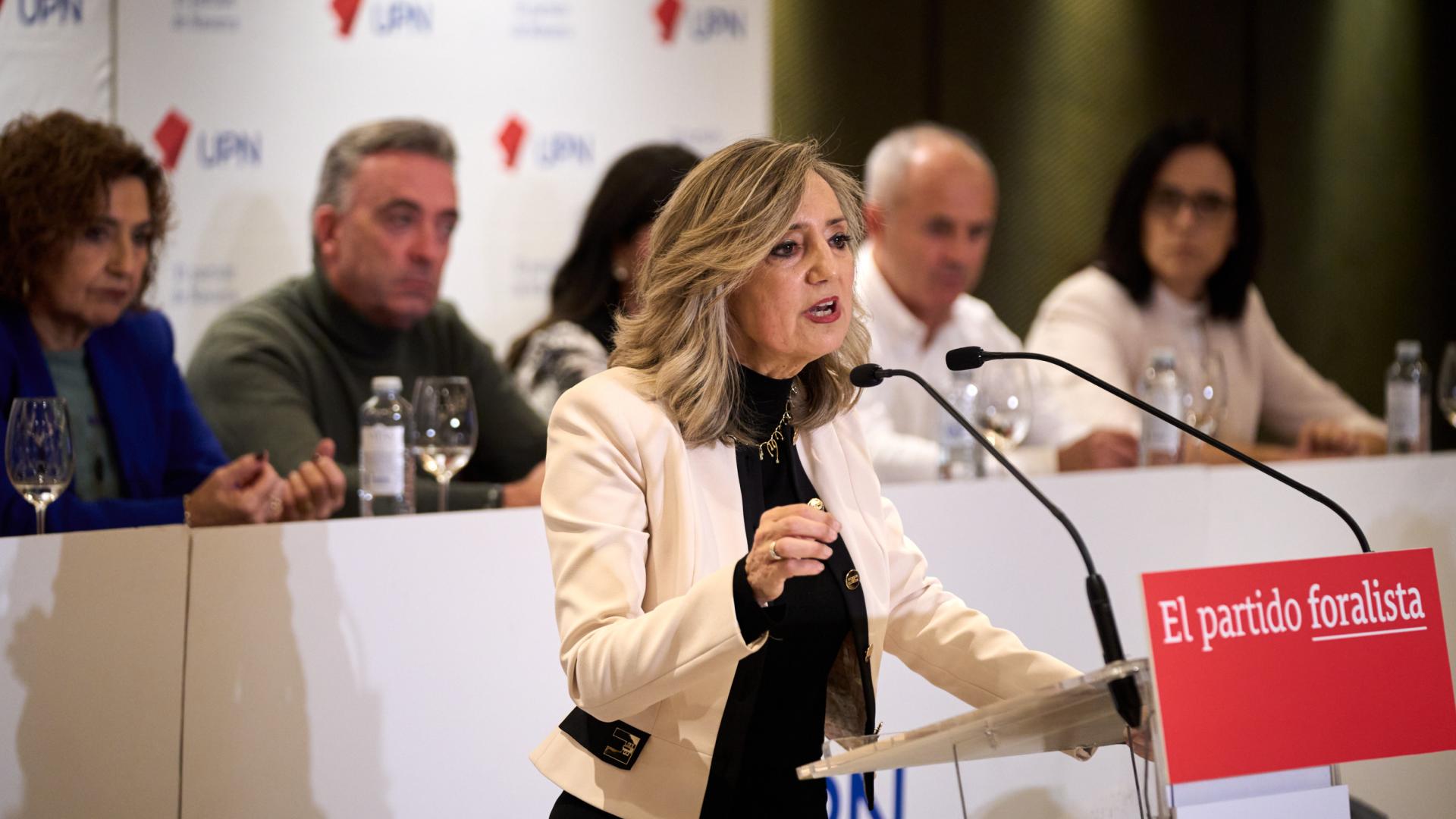 La presidenta de UPN, Cristina Ibarrola, abrió con su discurso el Consejo Político de UPN, que se reunió ayer en el Hotel Castillo de Gorraiz