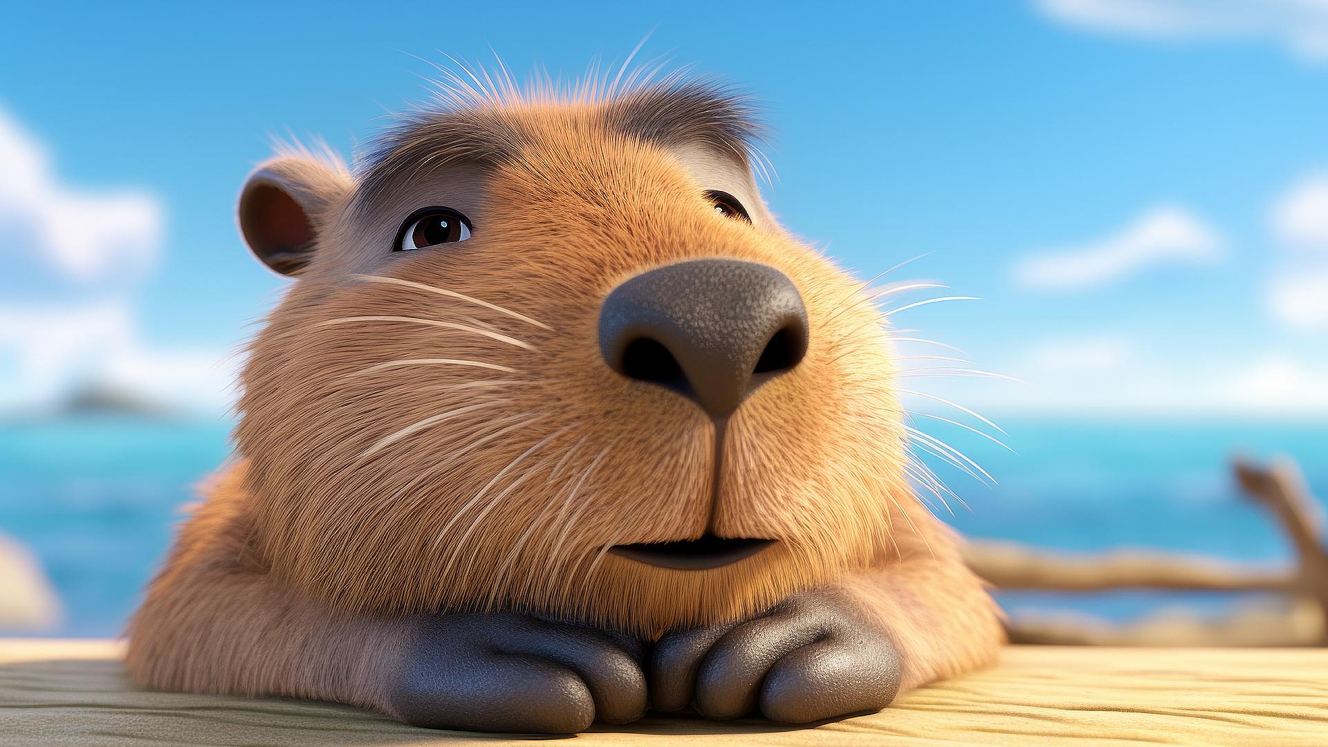 Ilustración de una capibara