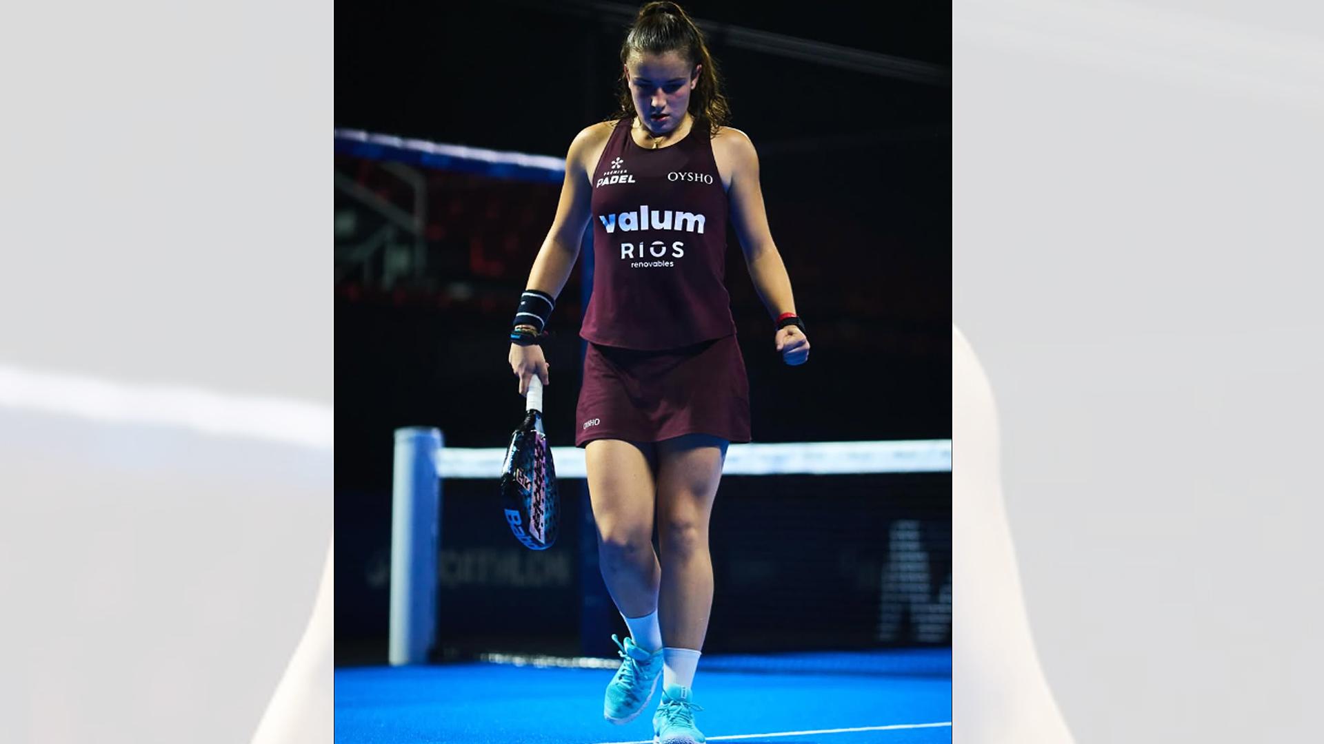 Martina Calvo, durante el primer encuentro disputado en el Premier Padel GNP Acapulco Major /
