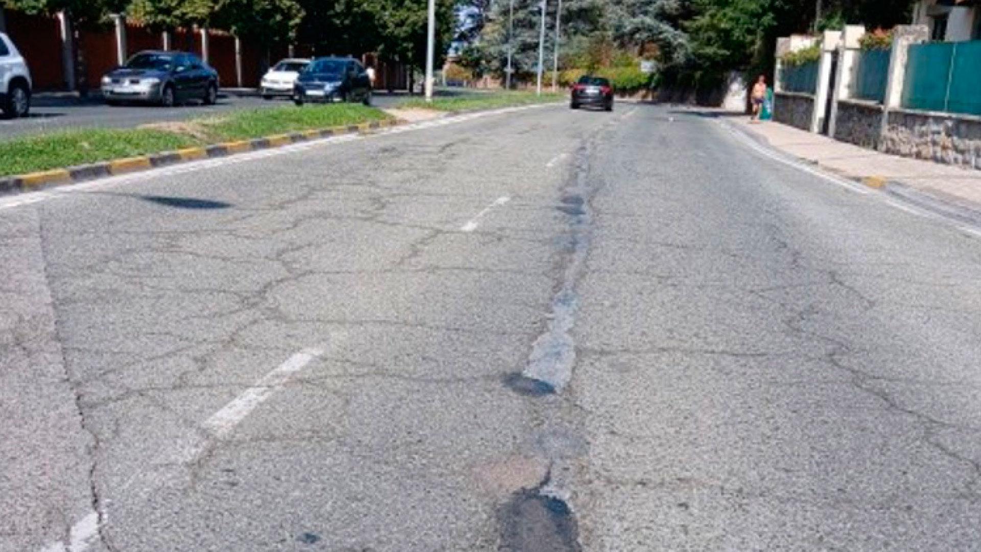 Estado en el que se encuentra la carretera de Badostáin, entre la avenida de Baja Navarra y la carretera de Sarriguren, de Pamplona
