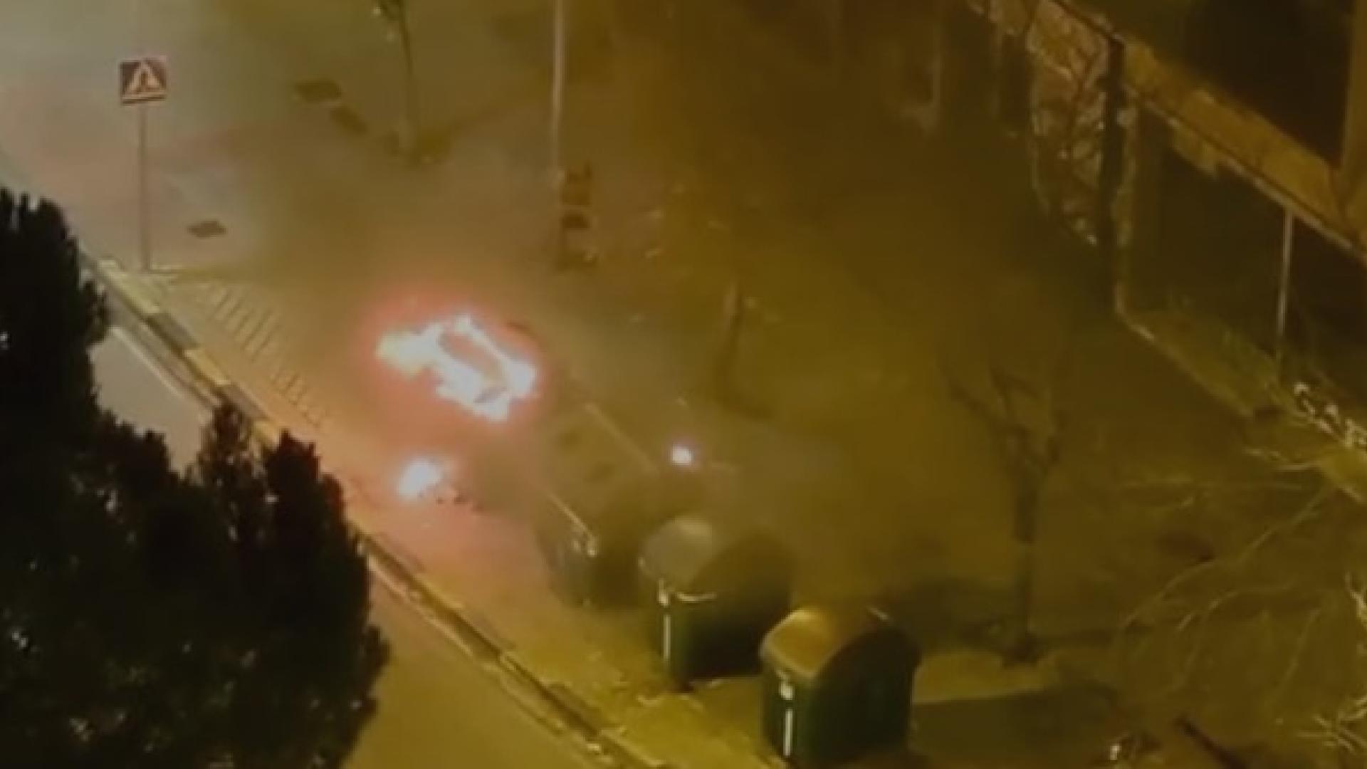 Vídeo del incendio de un contenedor en San Juan