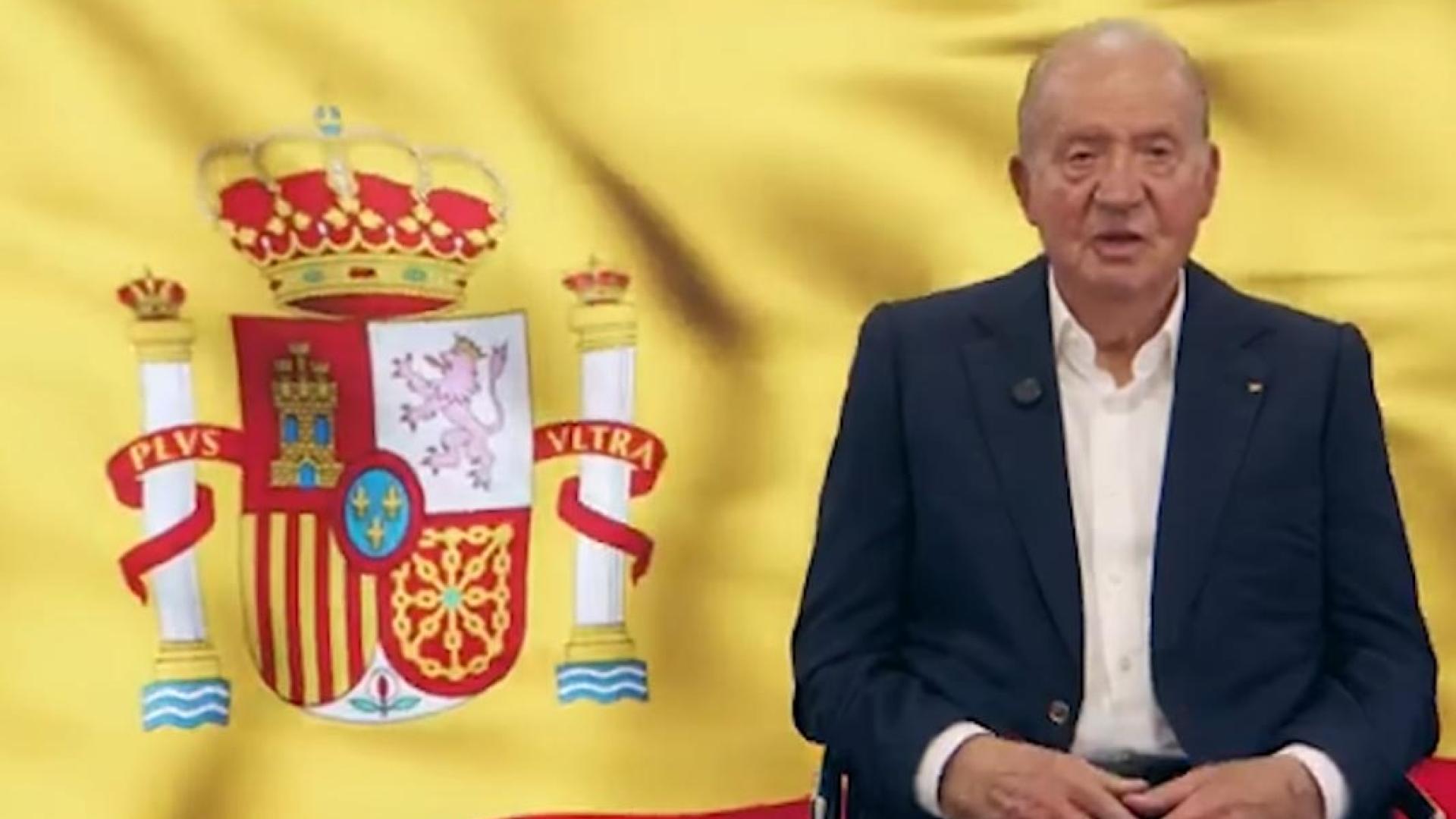 Un momento del vídeo grabado por el rey emérito