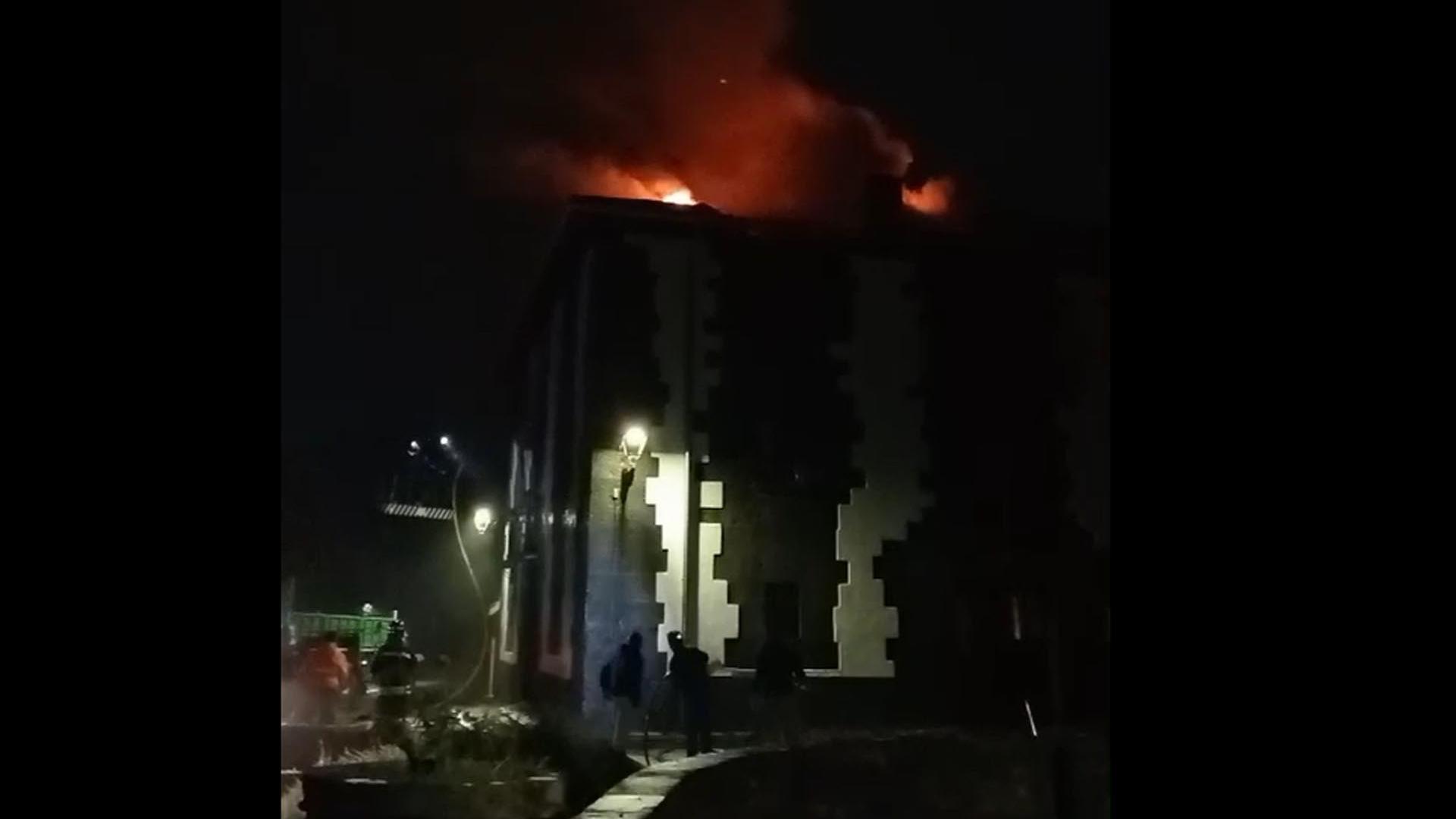 Incendio en la casa del cura de Leitza