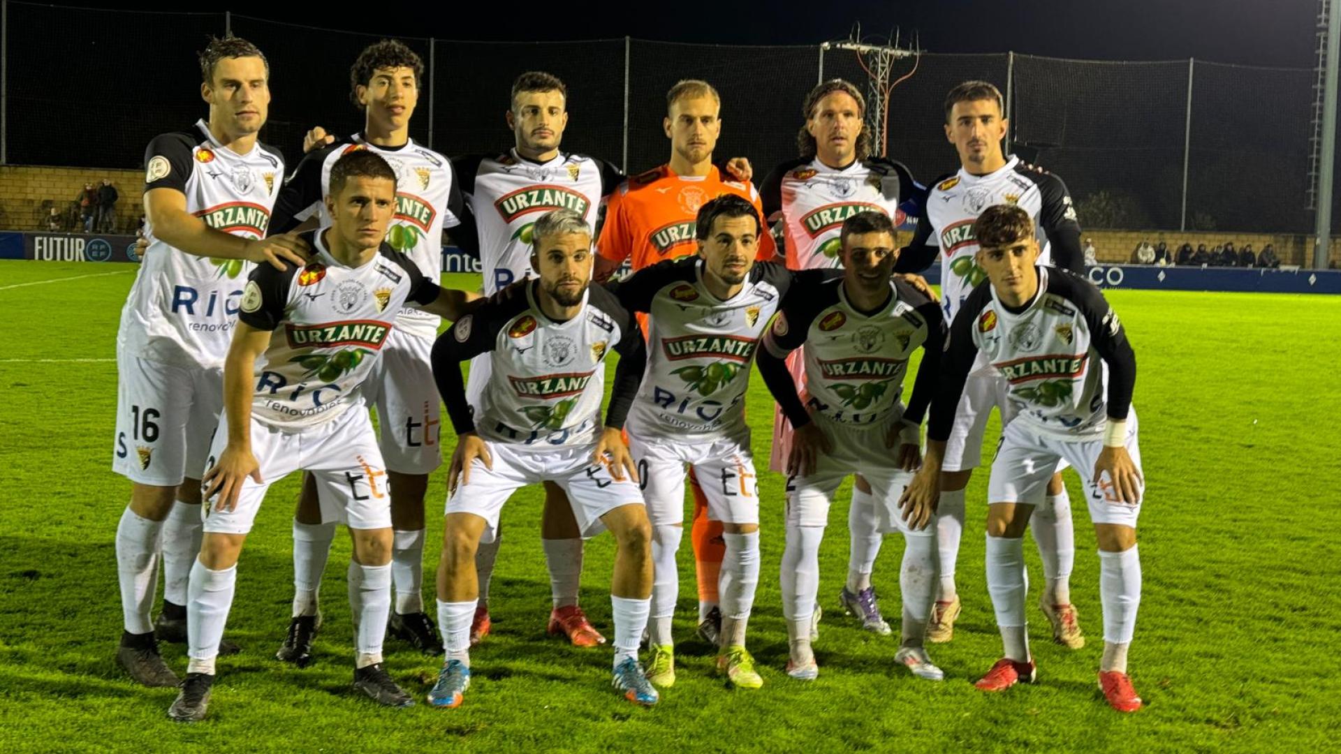 Los once jugadores con los que el Tudelano ha afrontado el duelo ante el Amorebieta