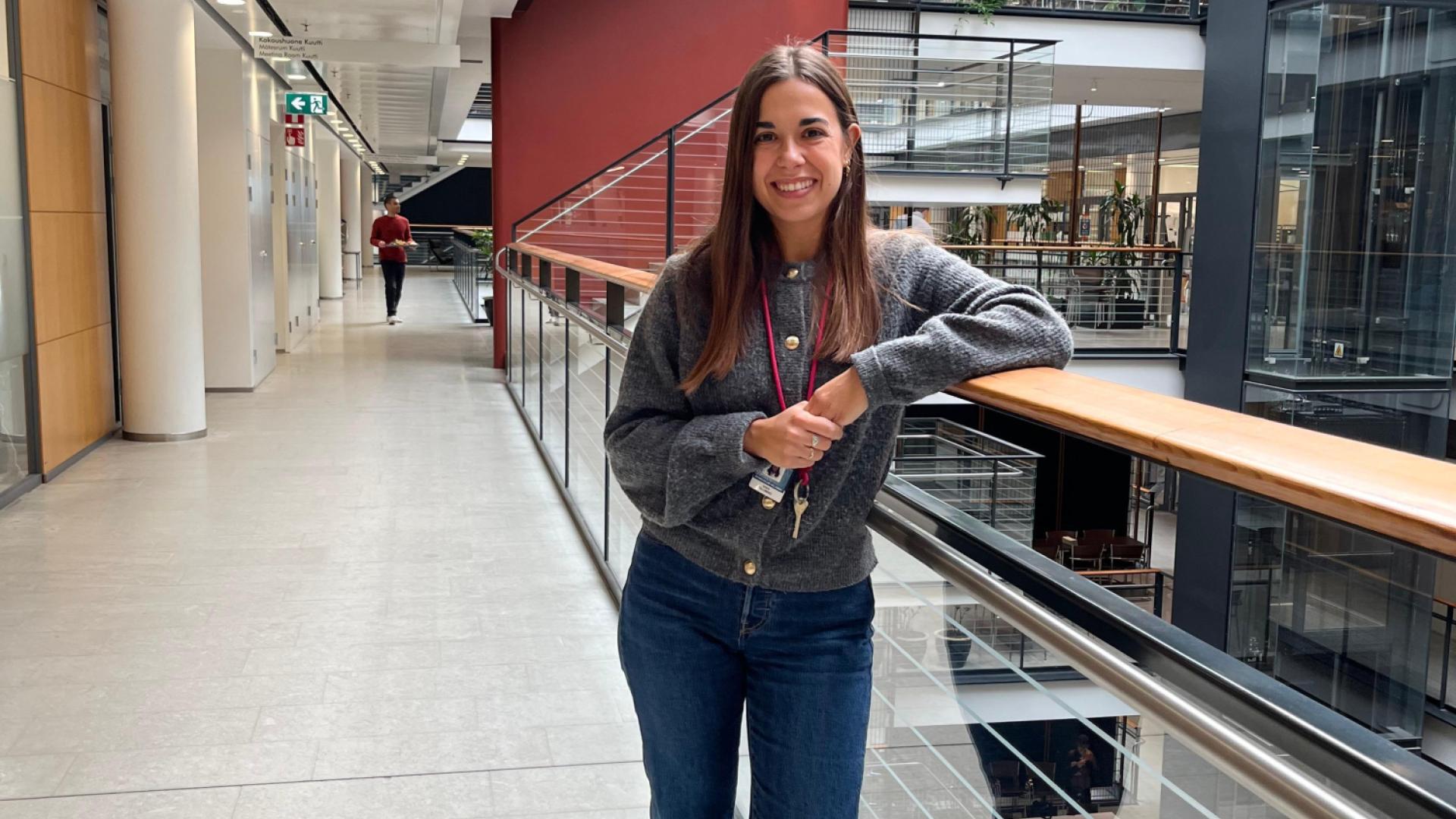Sara Palomino en la Universidad de Helsinki.