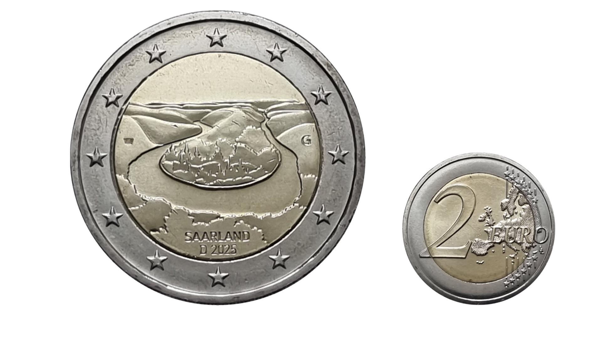 Cara nacional y común de la moneda conmemorativa acuñada en Alemania este 2025