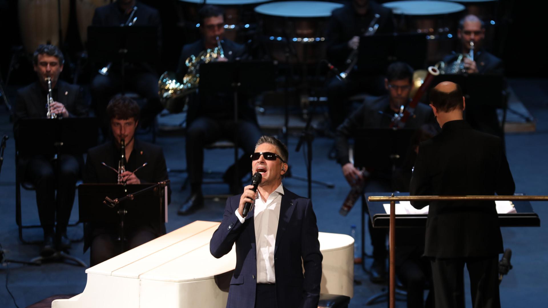 Serafín Zubiri, en un concierto con La Pamplonesa en el Teatro Gayarre en 2021