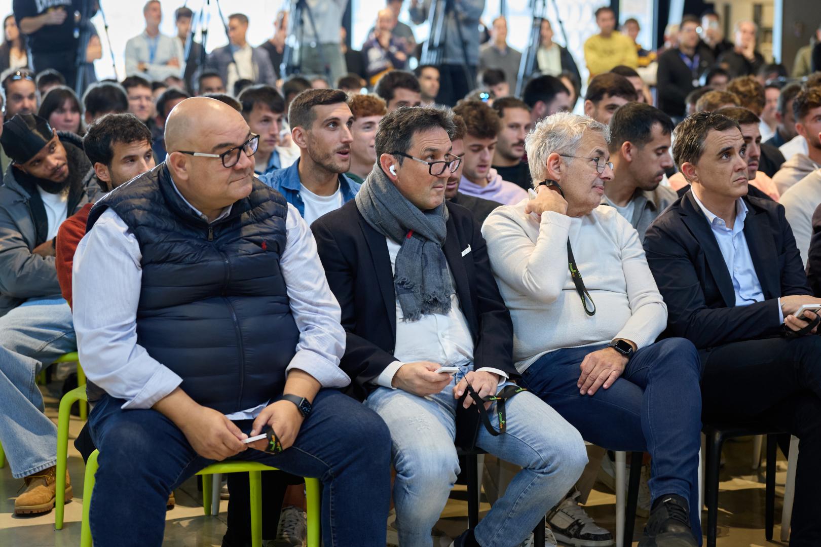 José Antonio Prieto ‘Cata’, Braulio Vázquez y Fran Canal, en un acto comercial reciente del club