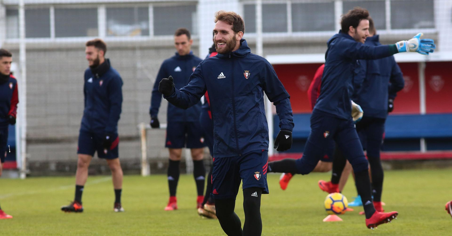 Fausto Tienza, en un entrenamiento en Tajonar hace ahora ocho años