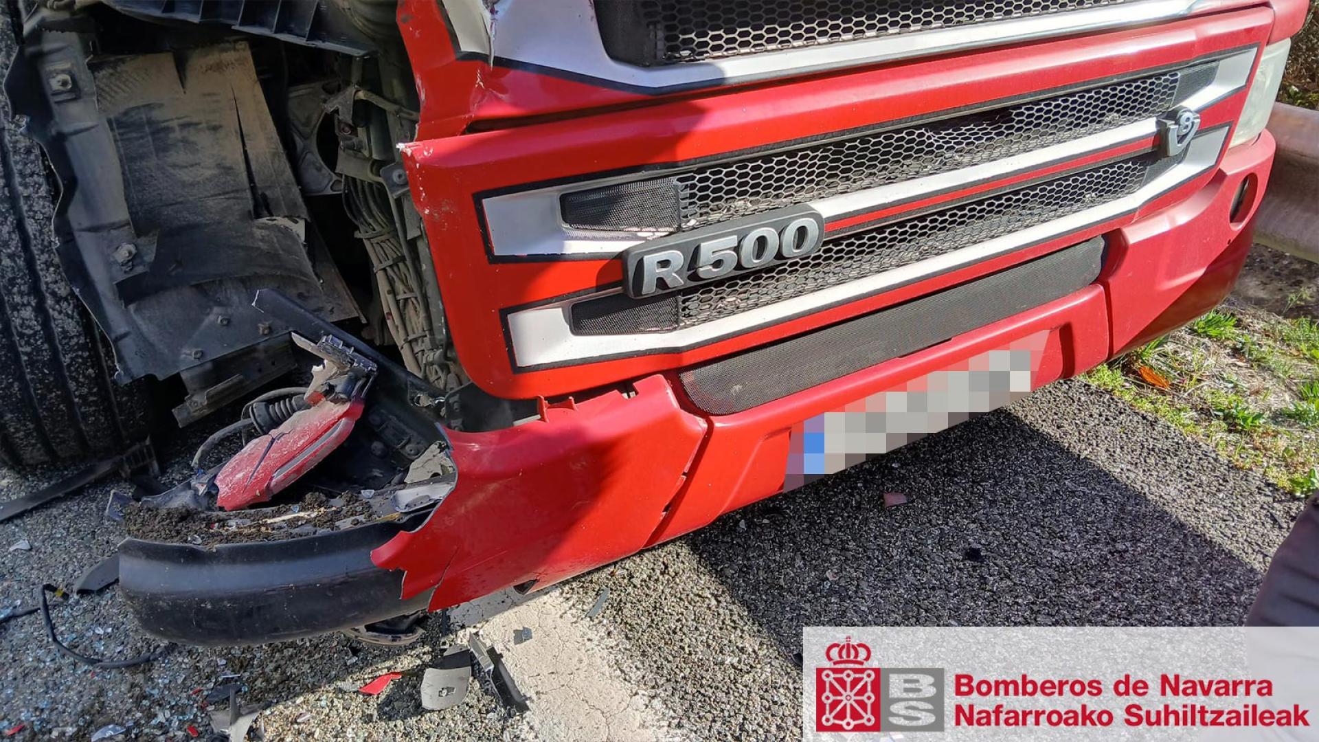 Camión accidentado