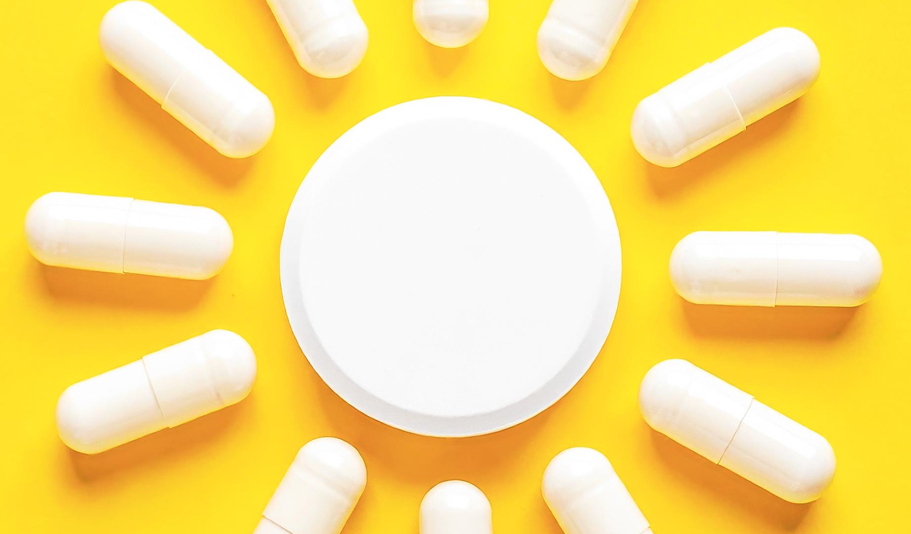 Varias pastillas de Vitamina D