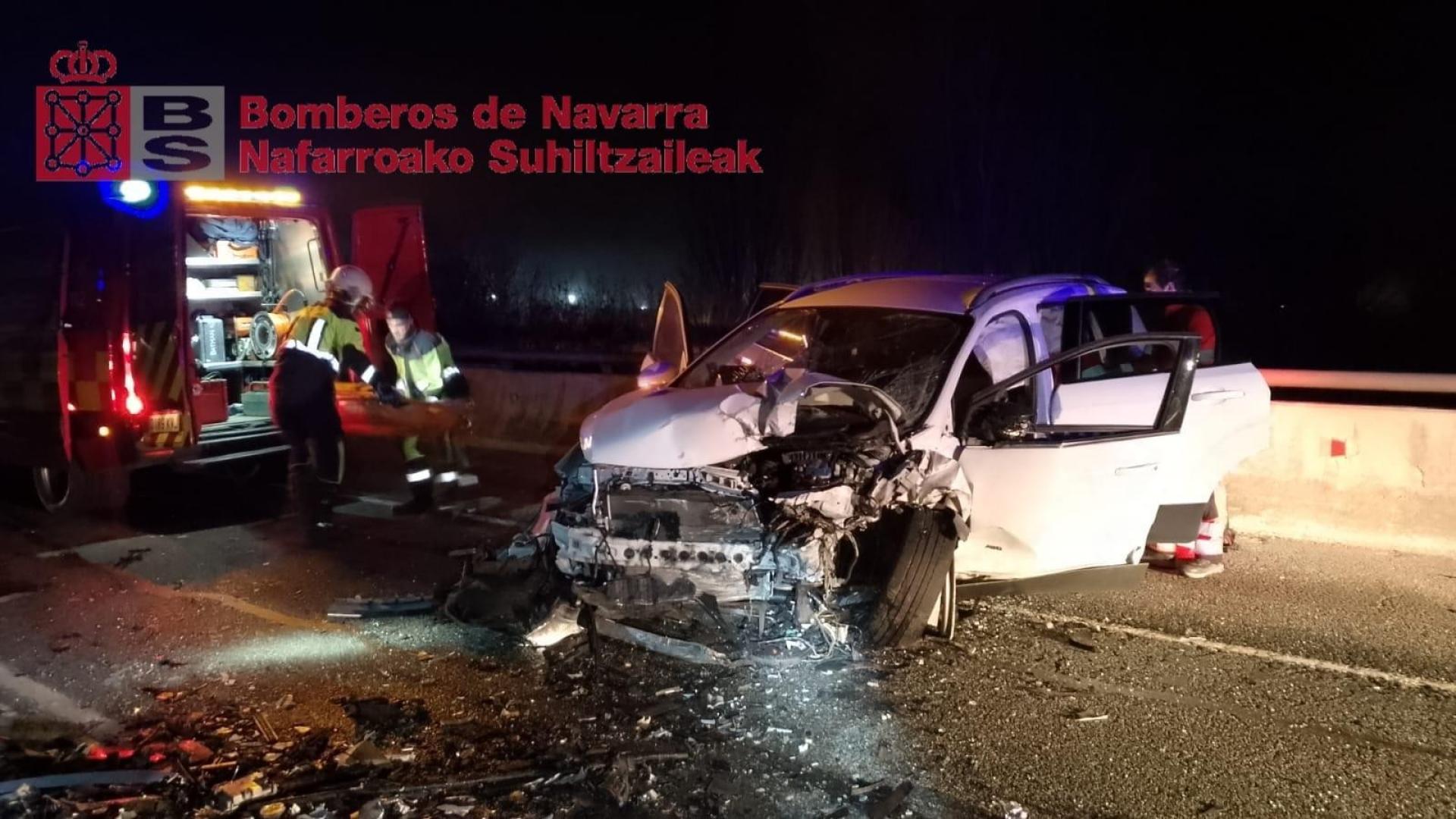 Uno de los dos vehículos implicados en el accidente