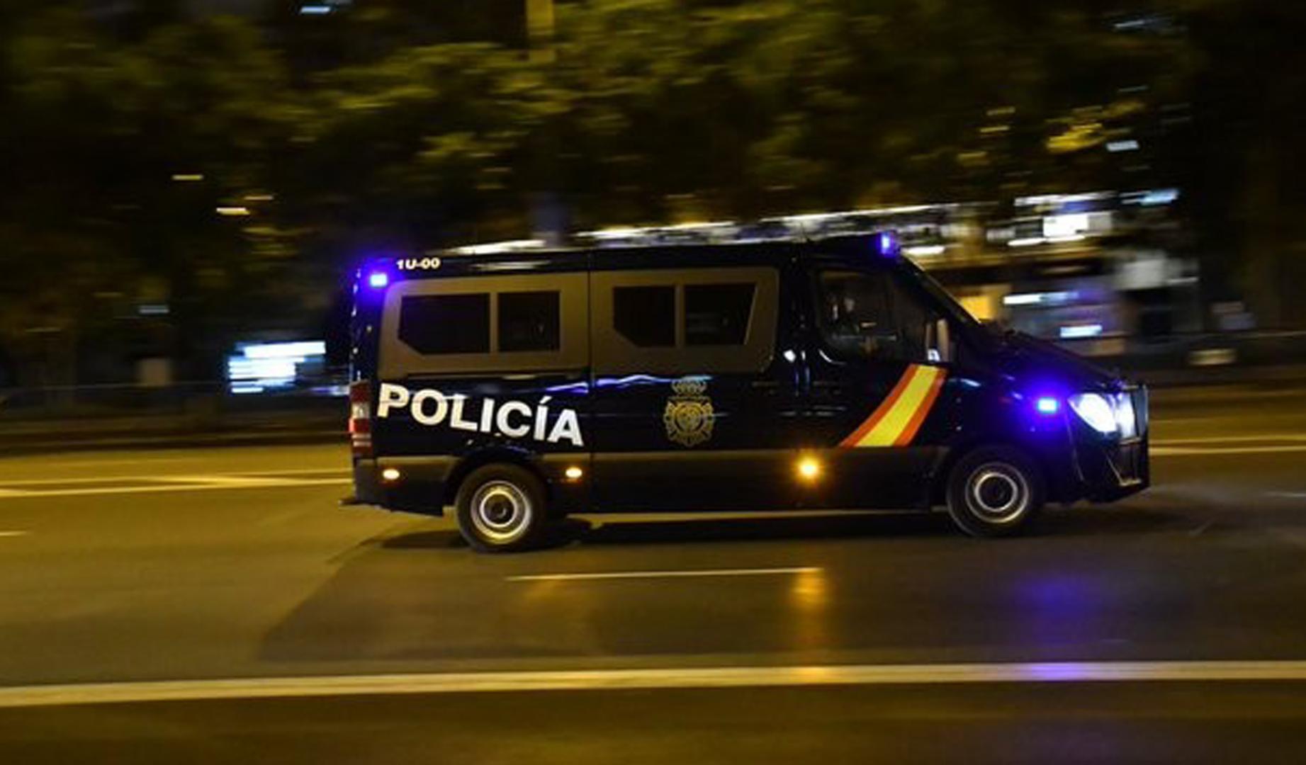 Un furgón de la Policía Nacional