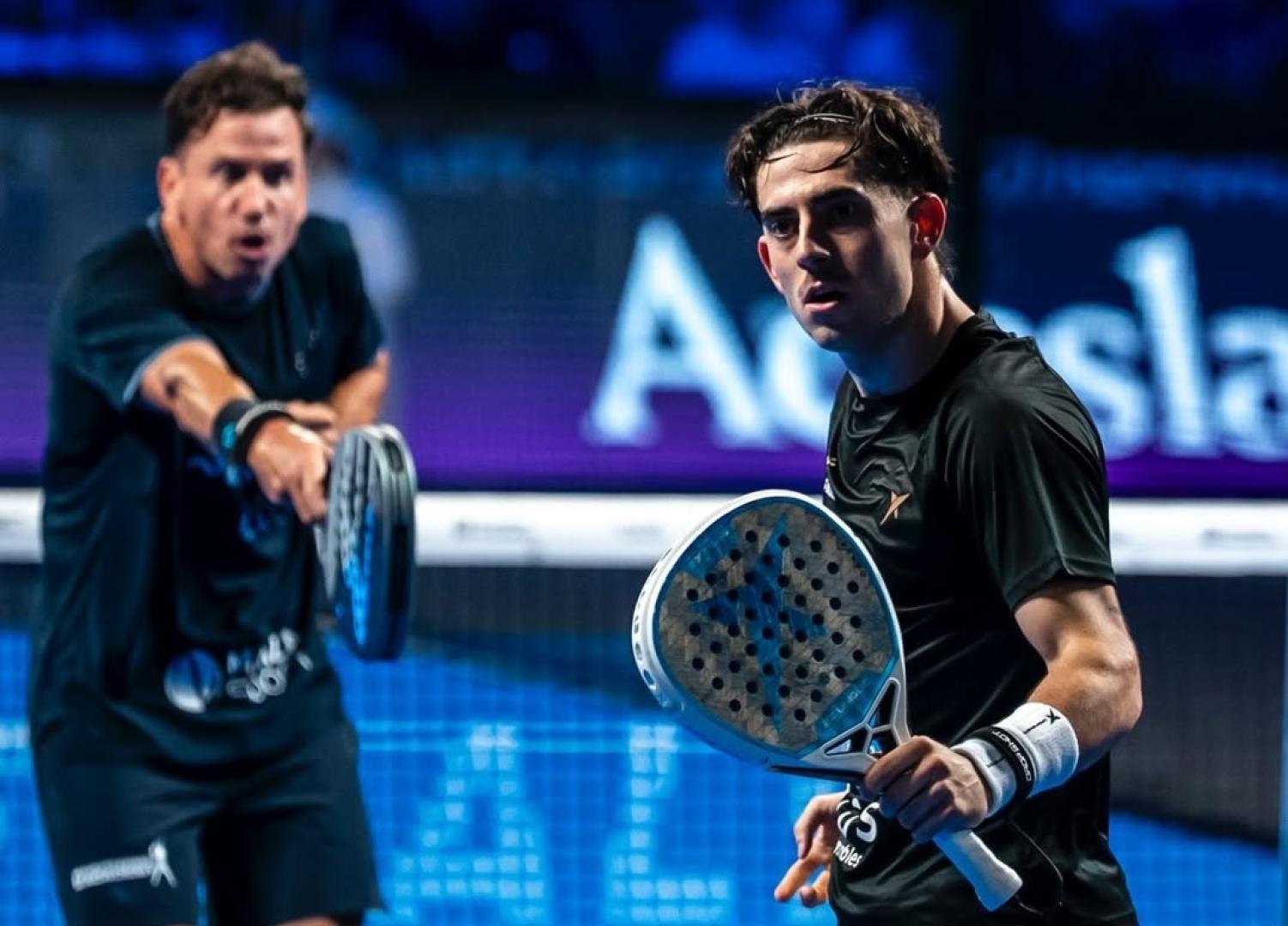 Paquito Navarra y Jon Sanz, durante los cuartos de final del torneo en Barelona