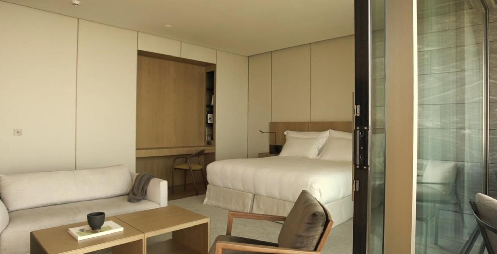 Interior de una de las habitaciones del Akelarre en San Sebastián