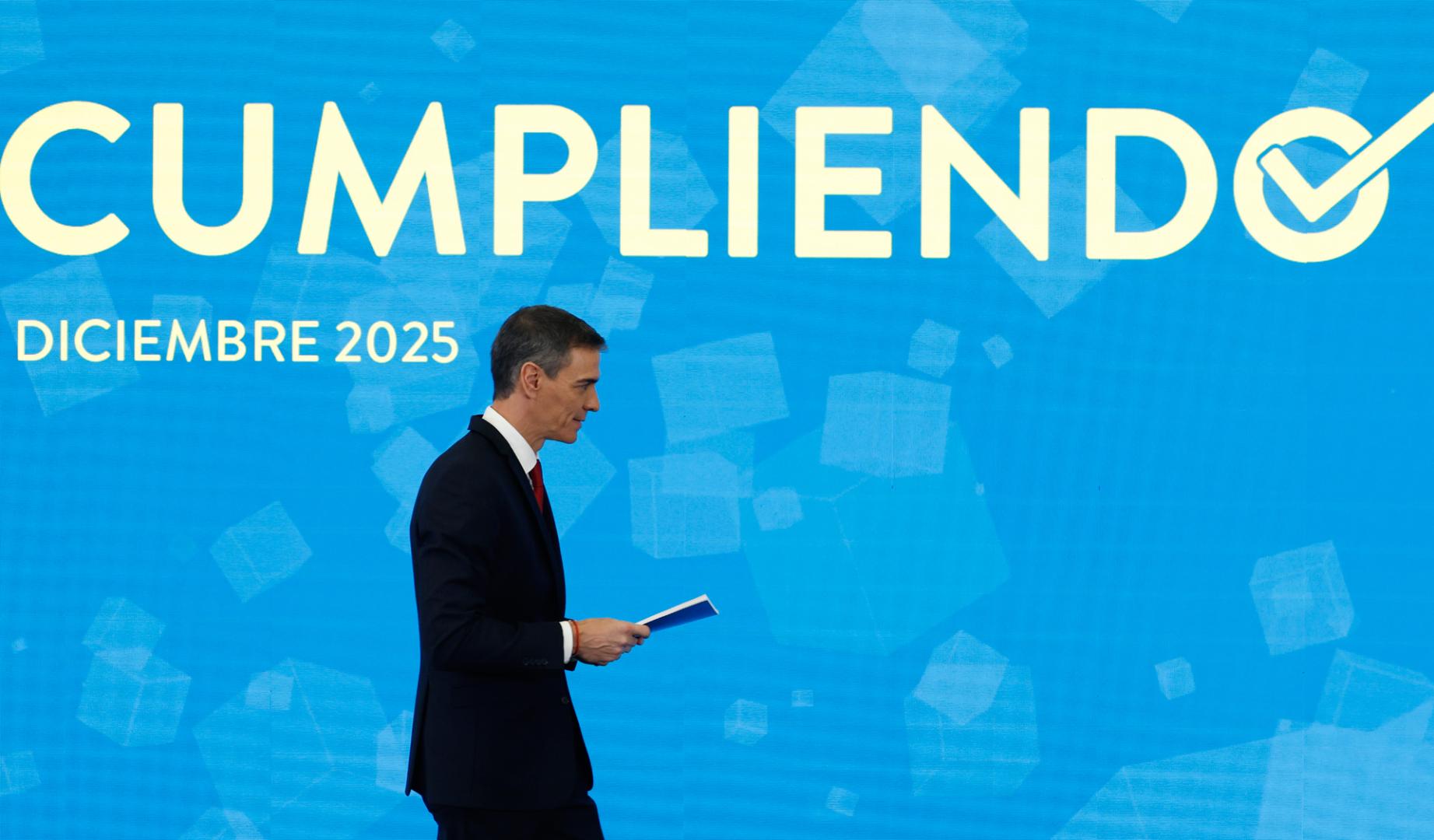 El presidente del Gobierno, Pedro Sánchez, comparece para efectuar un balance del curso político