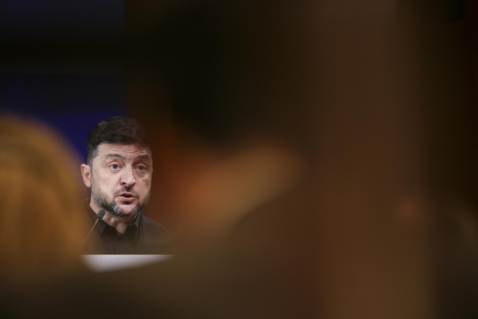 El presidente ucraniano, Volodimir Zelenski, este lunes en Alemania