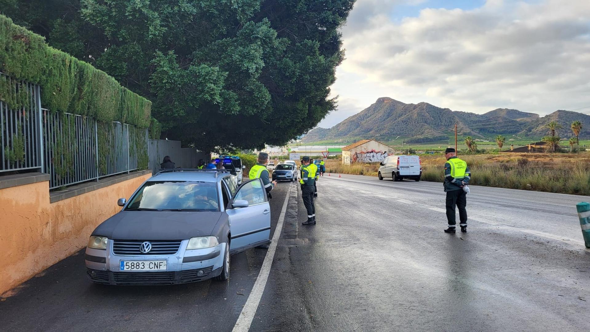 Agentes de la Guardia Civil de Tráfico realizaron controles en Murcia