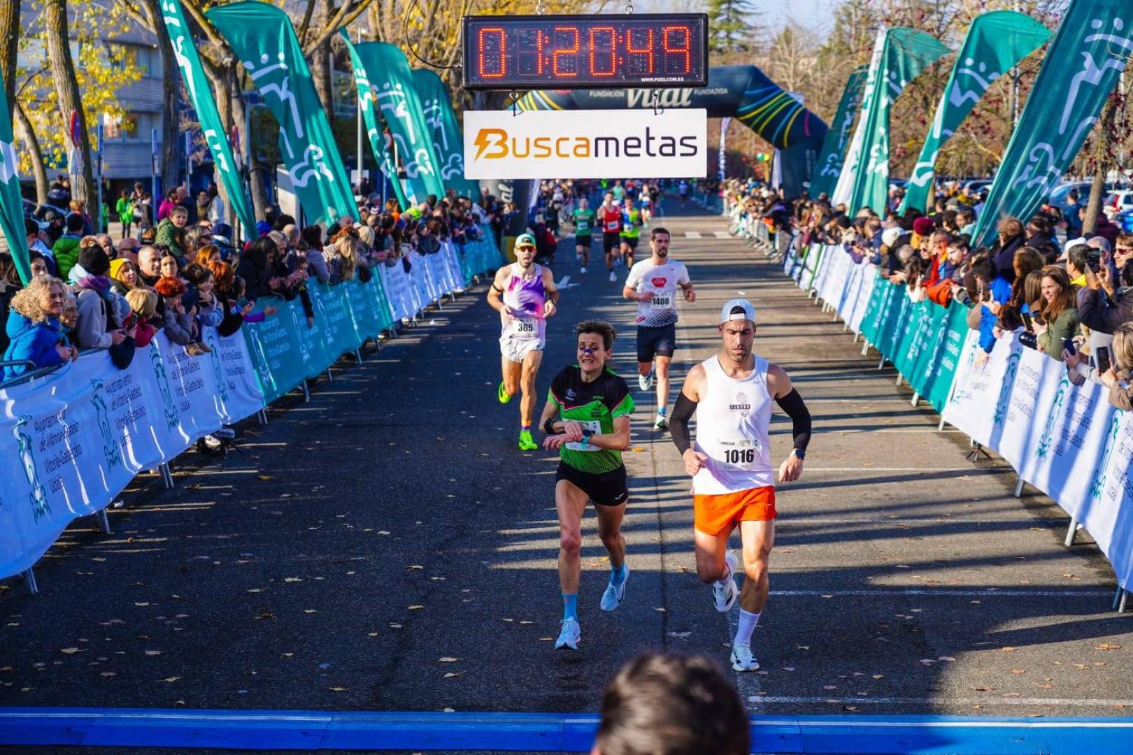 María Velázquez en la media maraton de Vitoria