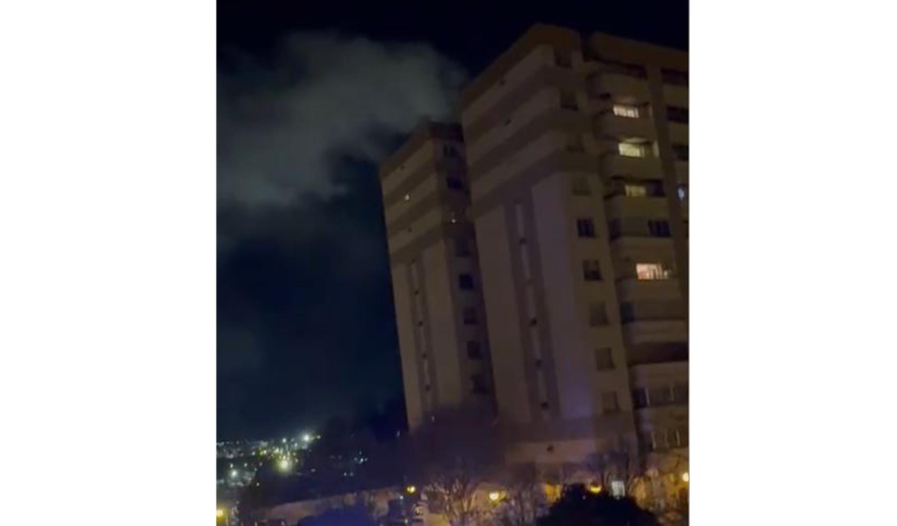 Vídeo del incendio en una vivienda de Barañáin