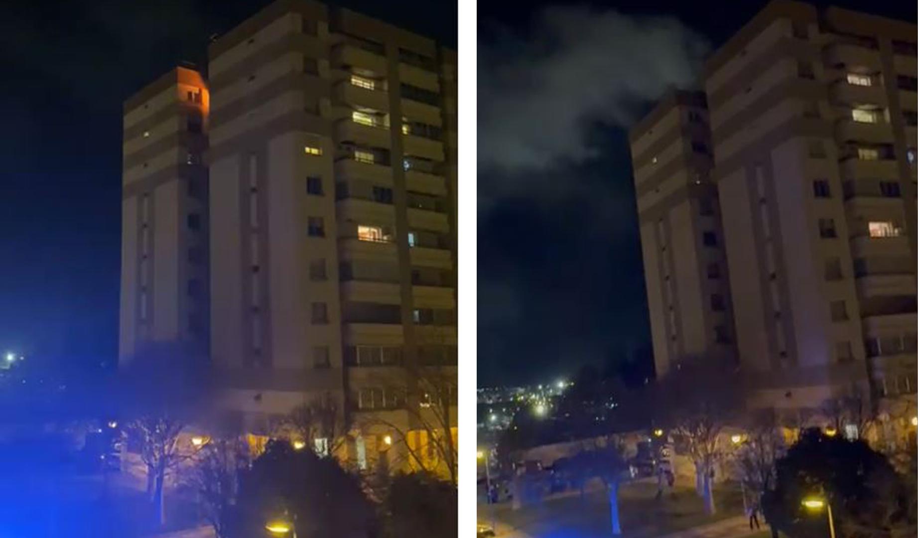 Imágenes del incendio en una vivienda de Barañáin