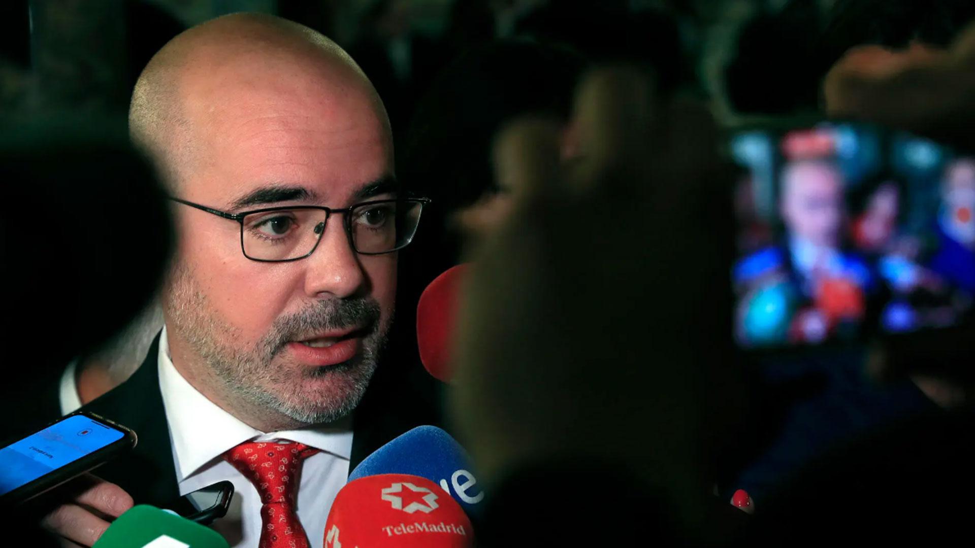 El delegado del Gobierno en Madrid, Francisco Martín, en declaraciones anteriores a los periodistas