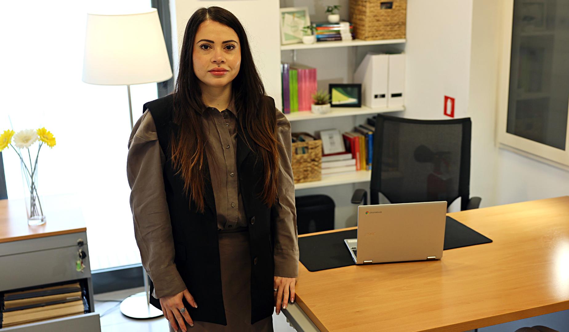 Cindy Johanna García Melo en la consulta de psicología