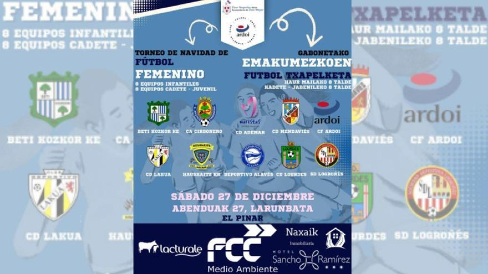 Imagen del cartel del torneo femenino organizado por el C.F. Ardoi