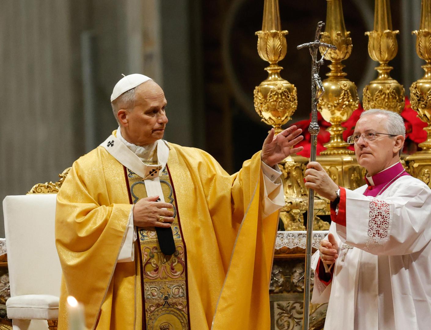 El papa León XVI, en la misa del Gallo
