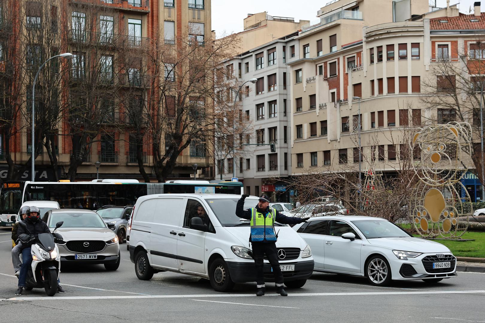 La plaza Príncipe de Viana, punto de encuentro de diversas rutas, aglutina el mayor número de accidentes