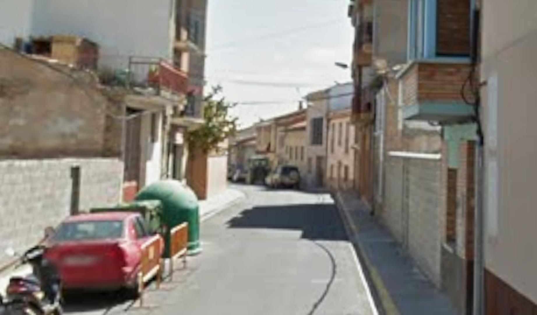 Un tramo de la calle de las Escuelas en Murchante