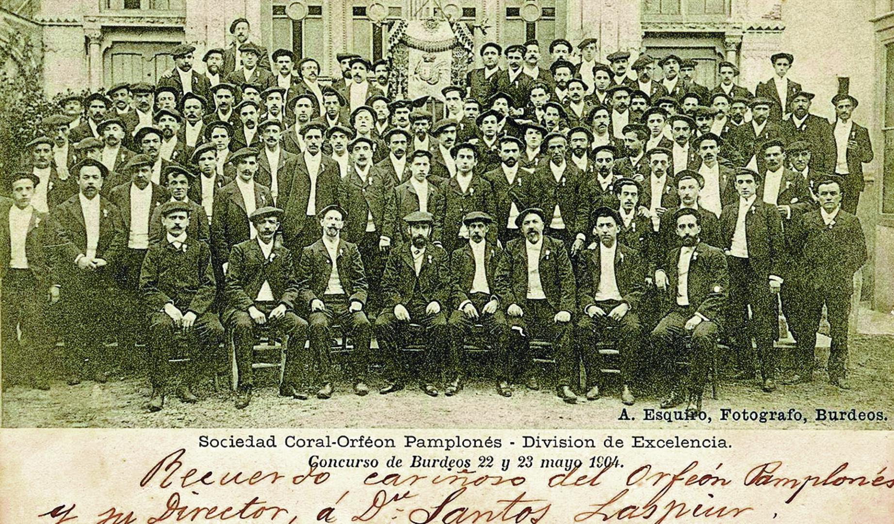 El Orfeón Pamplonés, en Burdeos en 1904