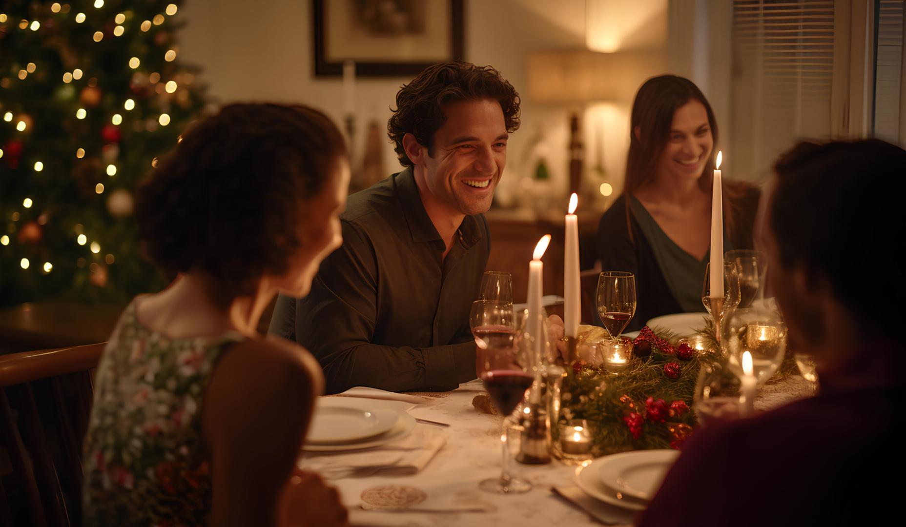 Varias personas durante la cena de Navidad