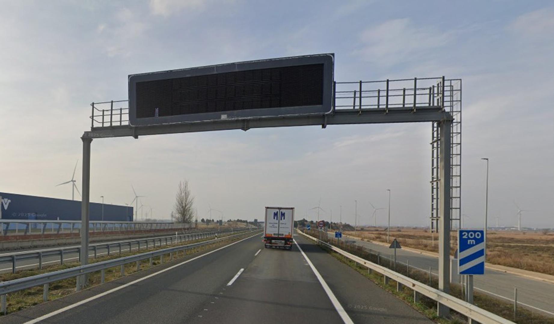 Tramo de carretera en el que se ha colocado uno de los radares