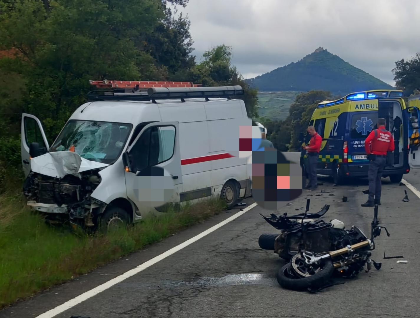 Accidente mortal de un motorista que falleció en mayo en Tierra Estella.