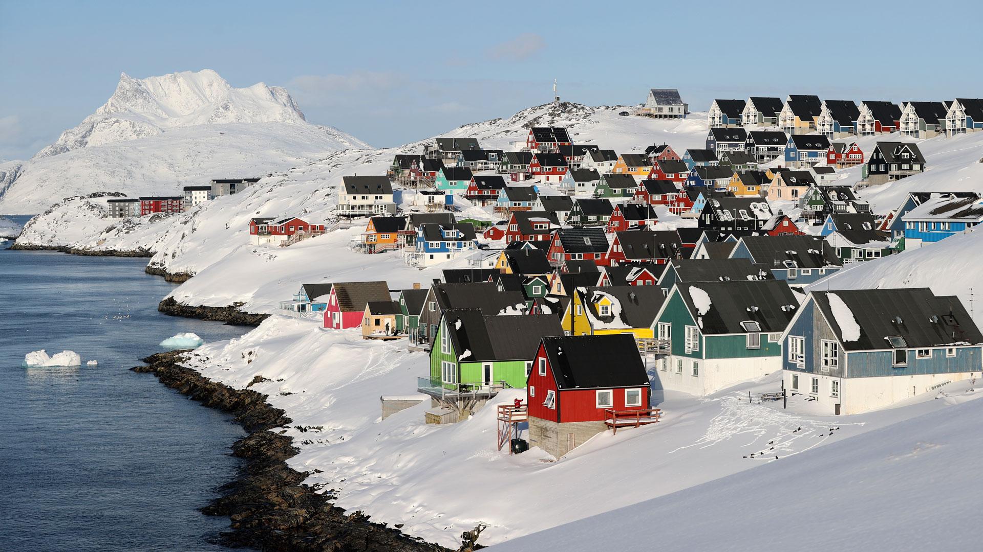 Foto de la localidad de Nuuk en Groenlandia