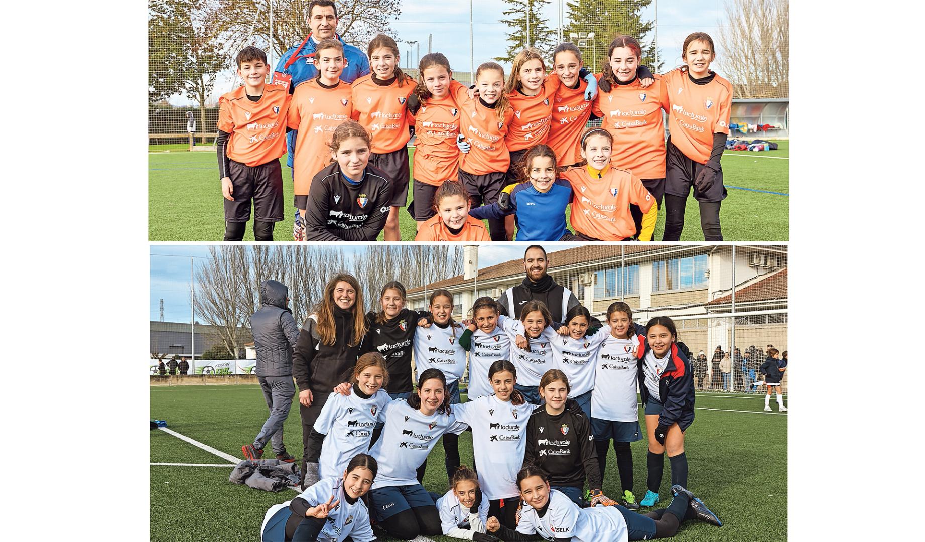 San Miguel de Noáin (arriba) y Claret Larraona (abajo), finalistas
