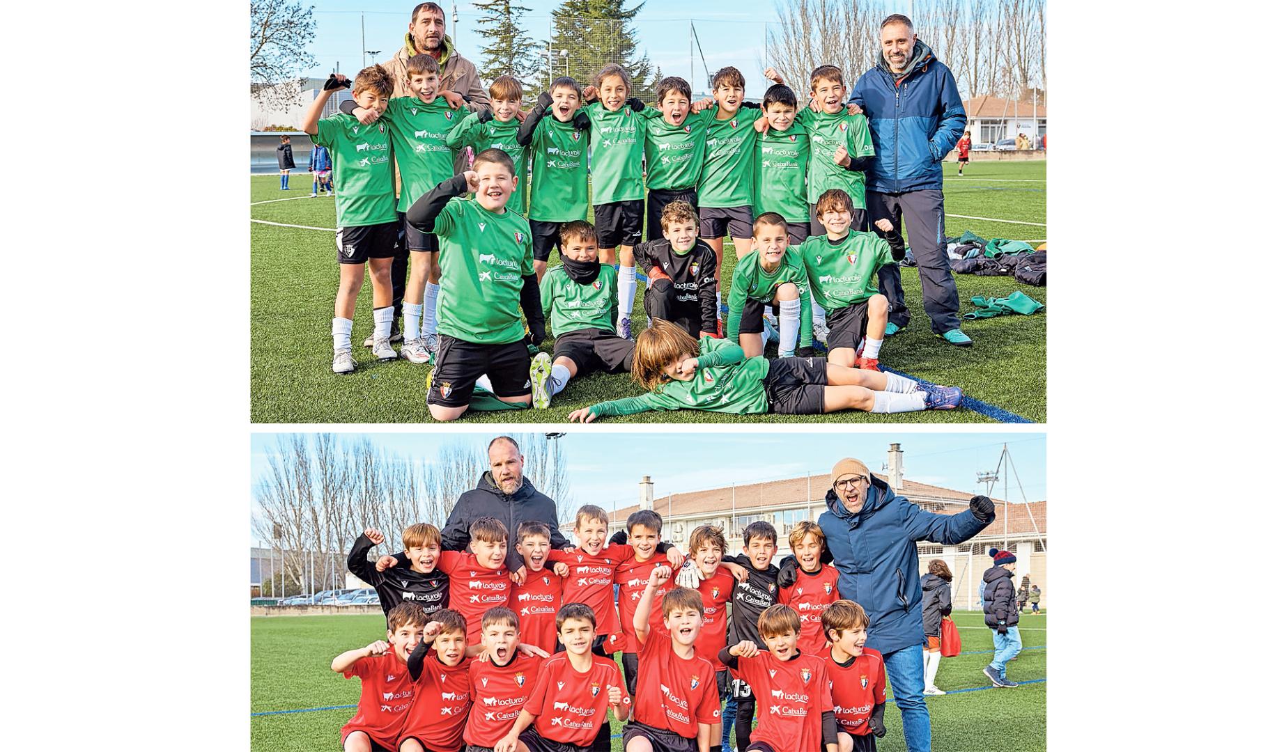 Ezkaba (arriba) y Luis Amigó (abajo), finalistas del Interescolar mixto de 2025