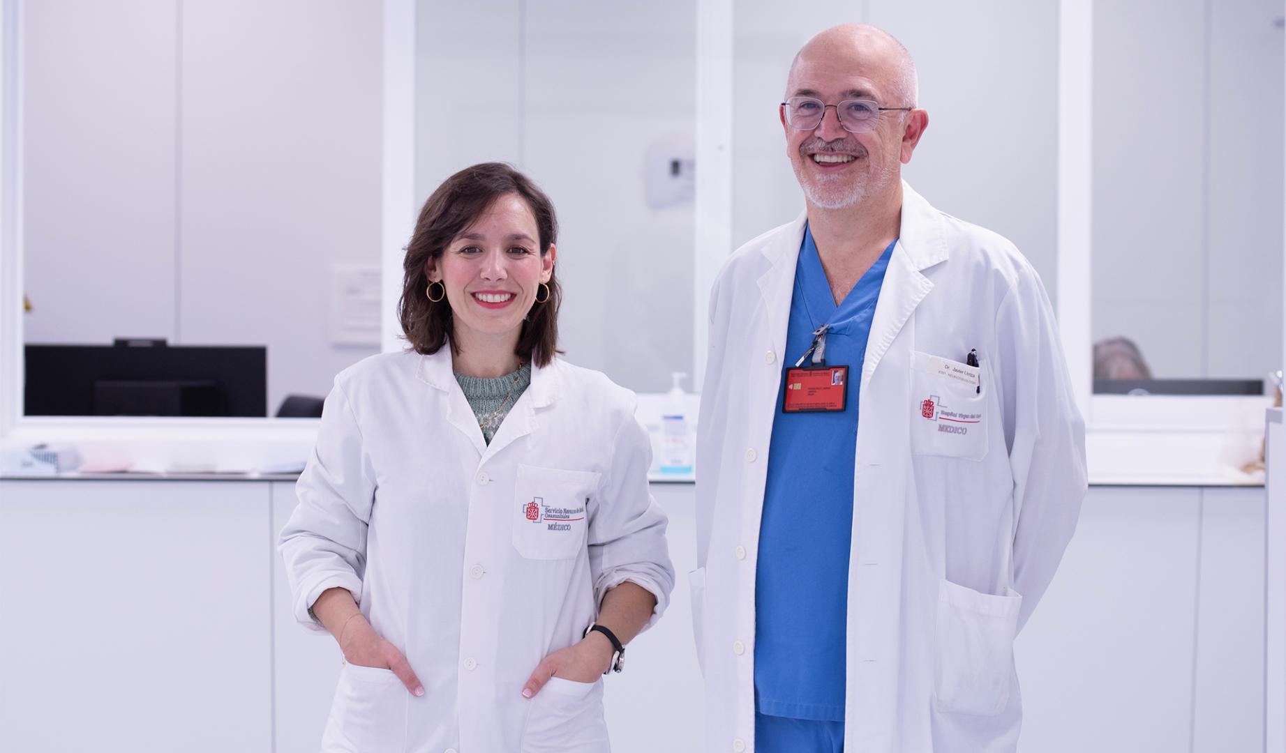 Cristina Mariscal Aguilar y Javier Urriza Mena, del Servicio de Neurofisiología Clínica del HUN