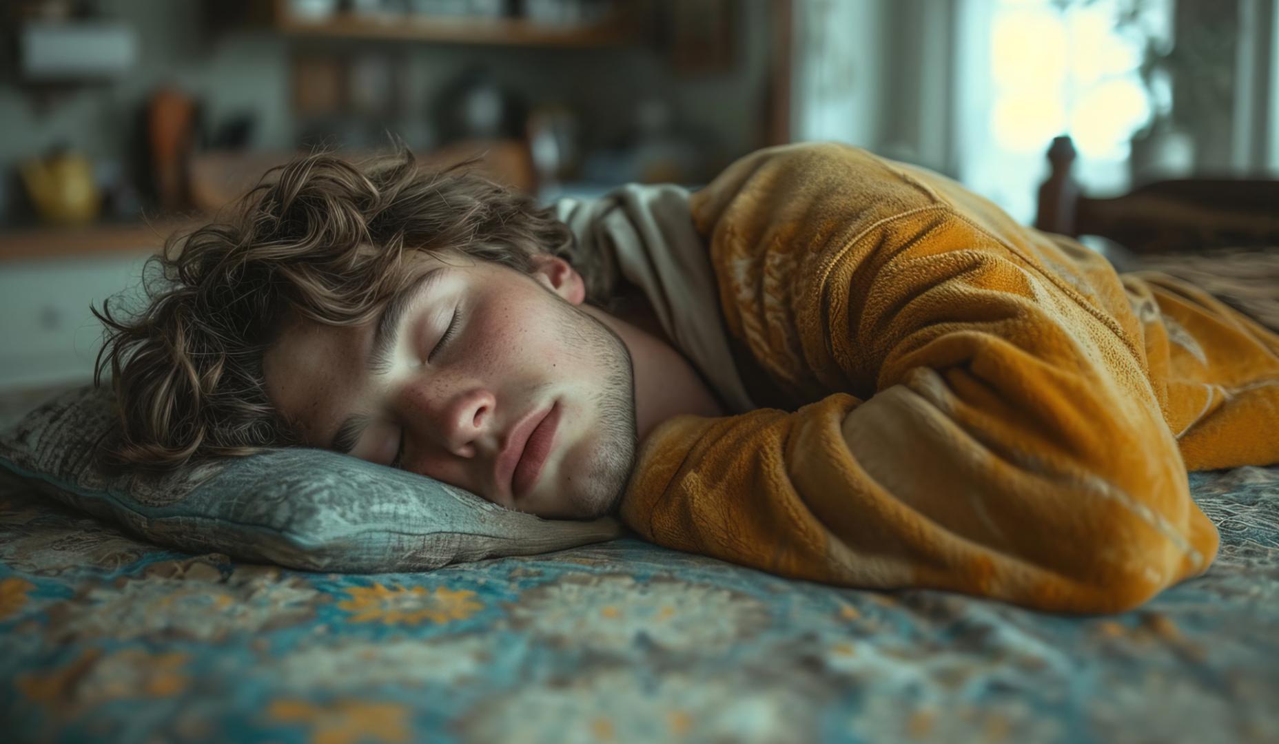 Un joven dormido