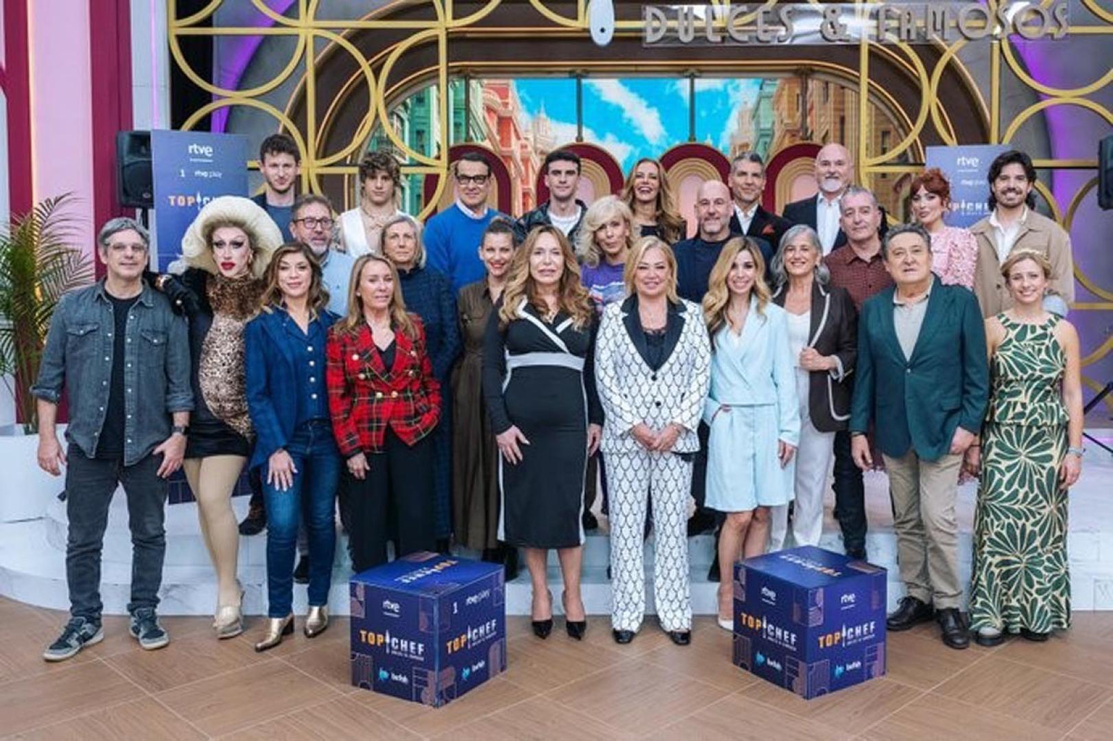 Foto de familia en la presentación de  ‘Top Chef: Dulces y Famosos’