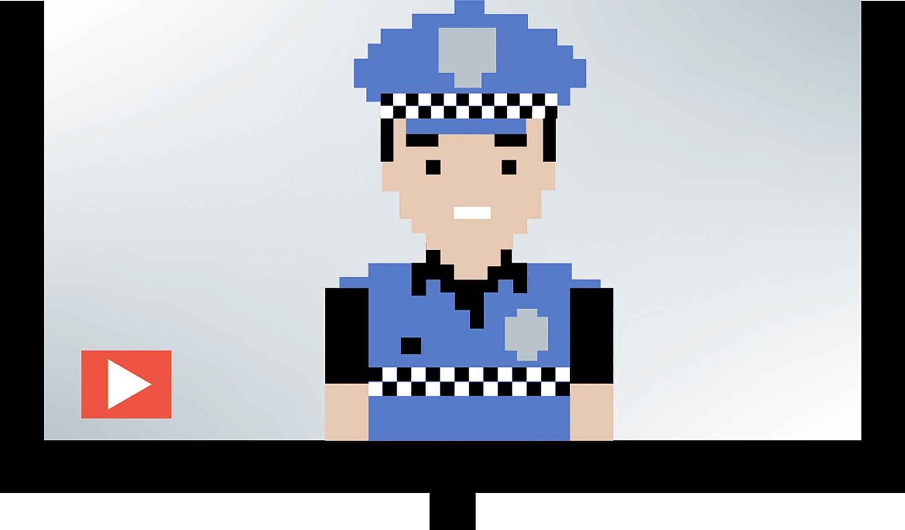Imagen digitalizada de un agente de la Policía Municipal