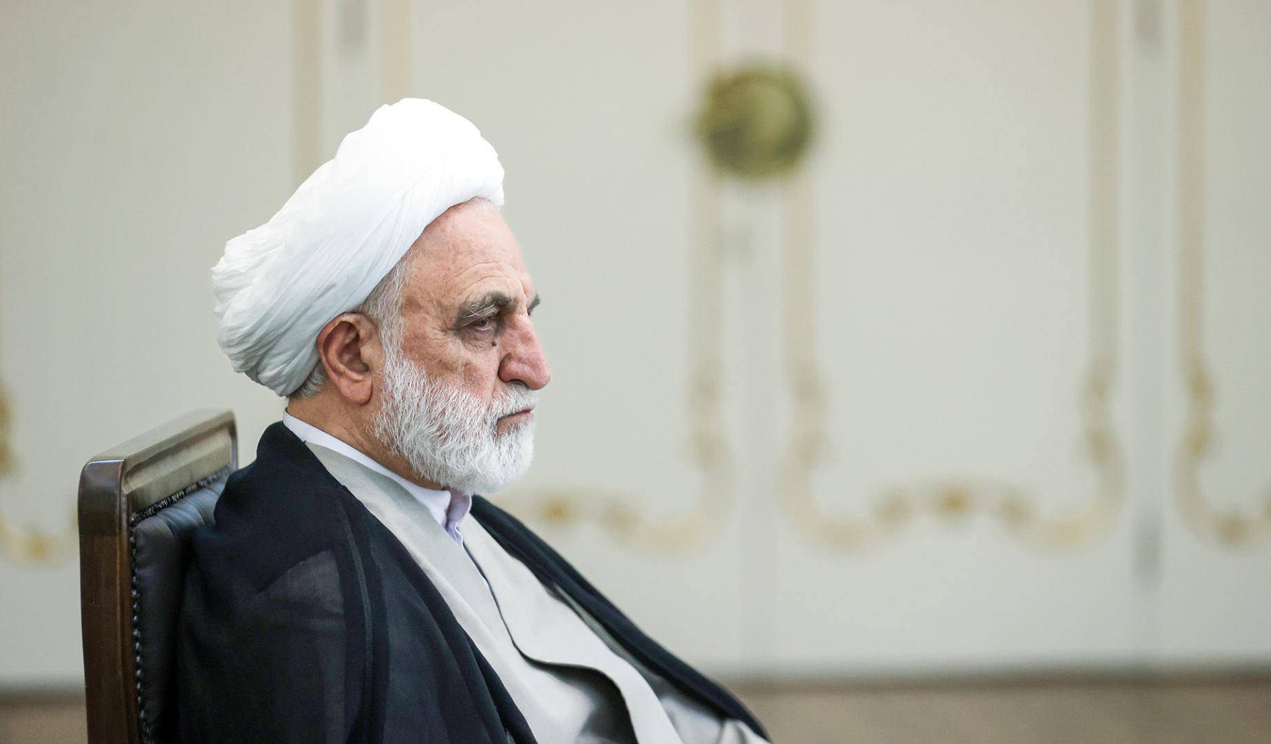 El jefe del aparato judicial de Irán, Gholamhosein Mohseni-Ejei, en un acto en agosto de 2025