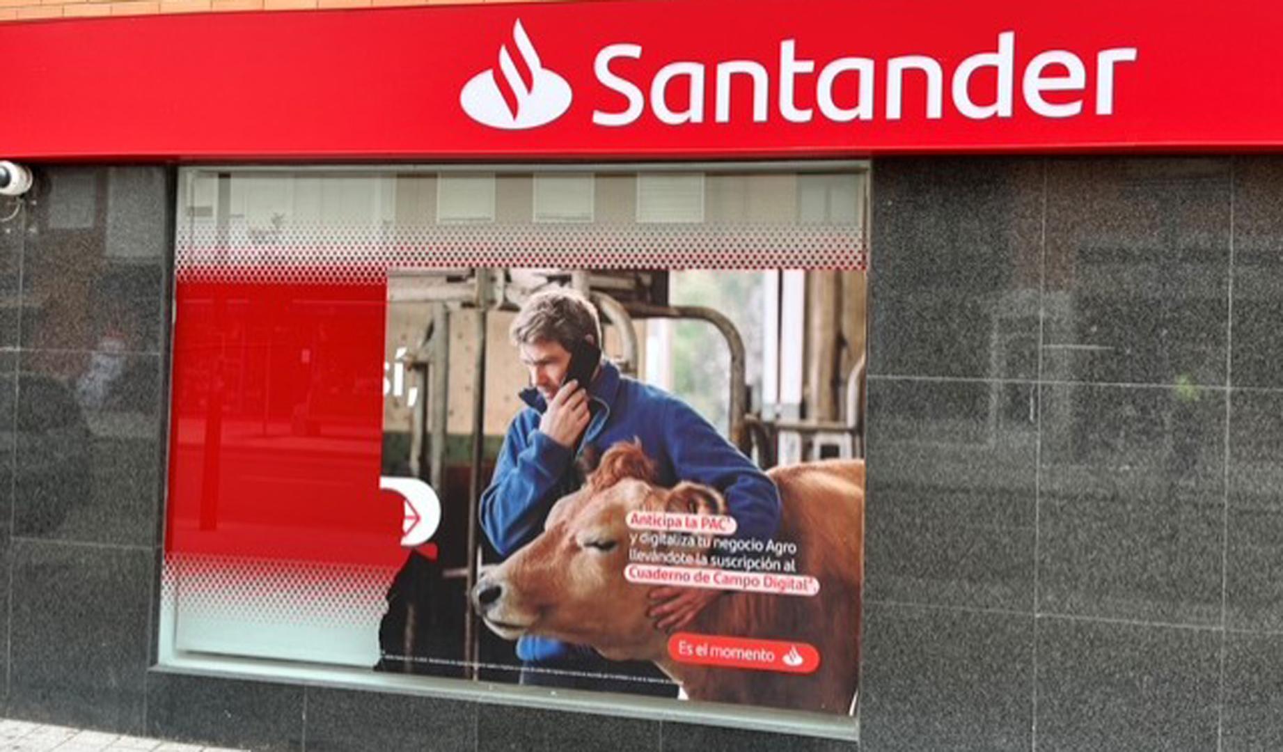 Una oficina del Banco Santander
