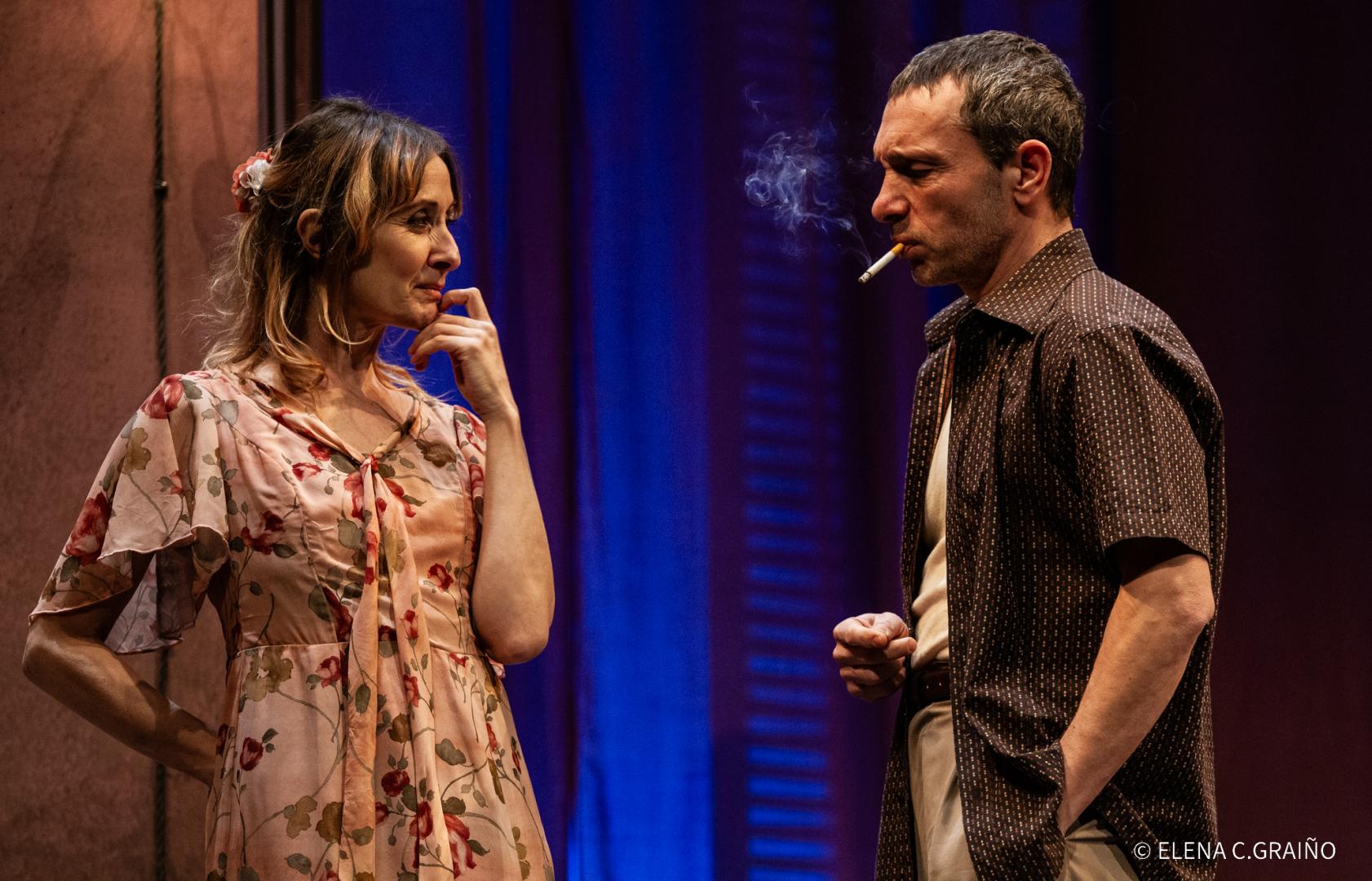 Nathalie Poza y Pablo Derqui, como Blance DuBois y Stanley Kowalski