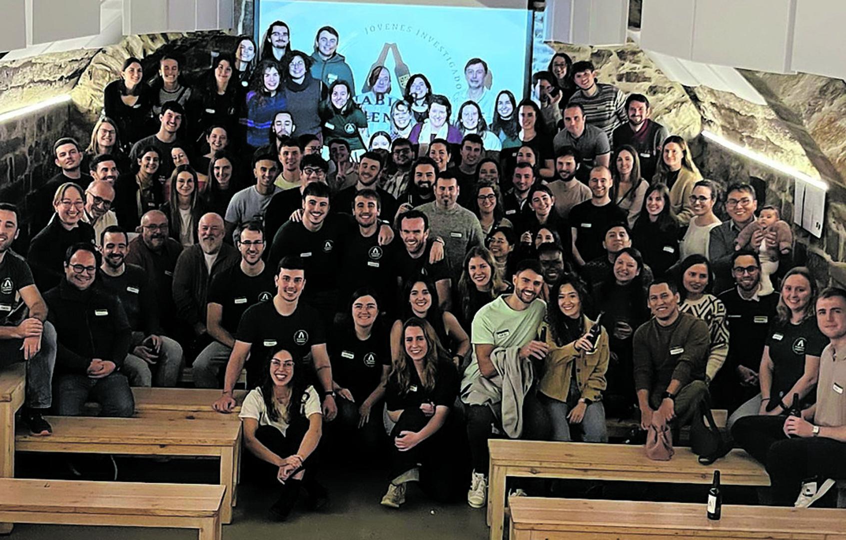 Asistentes al evento, que tuvo lugar en la sociedad gastronómica Jarauta 79 de Pamplona