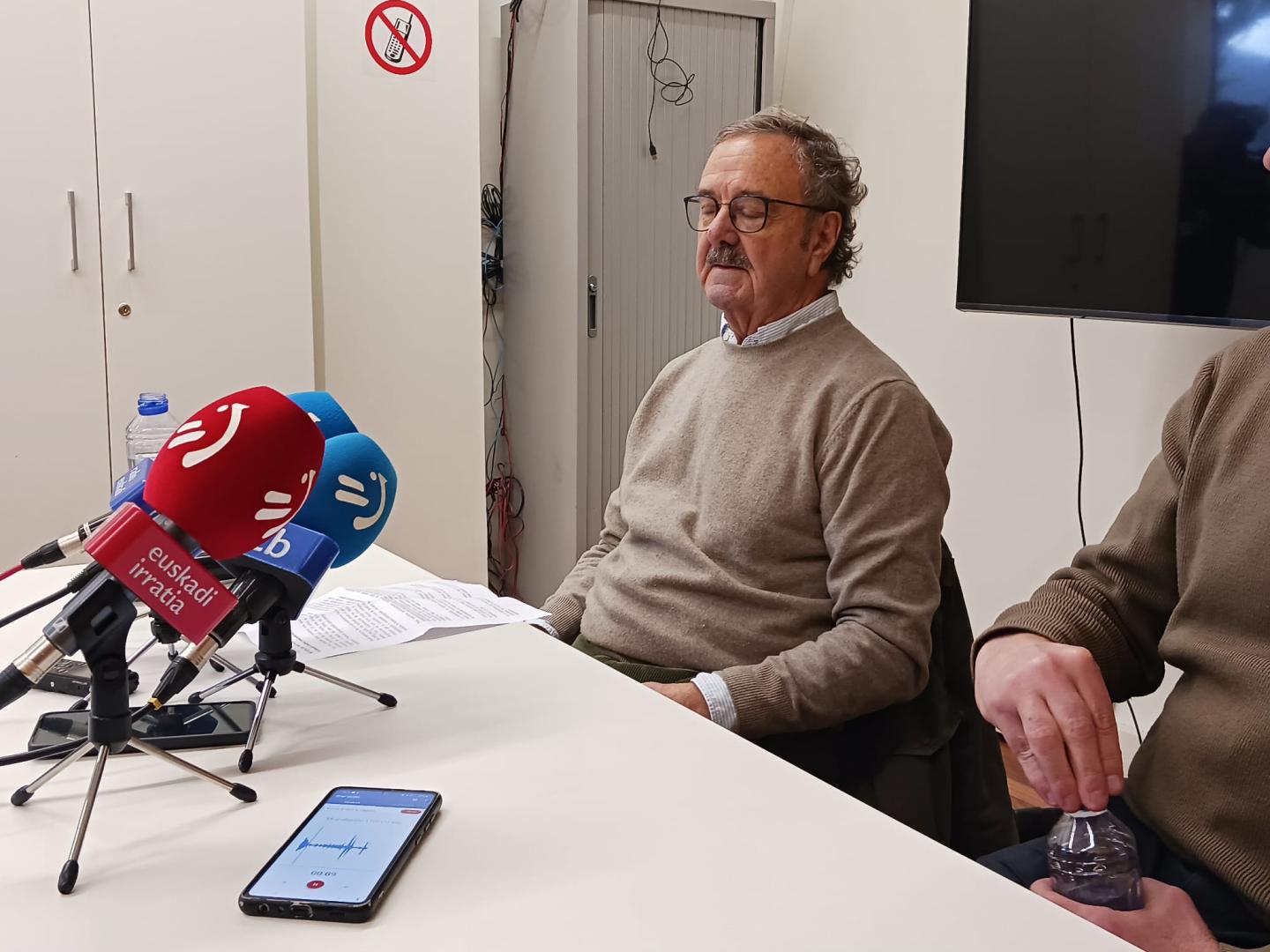 Fernando Vidarte, en la rueda de prensa.