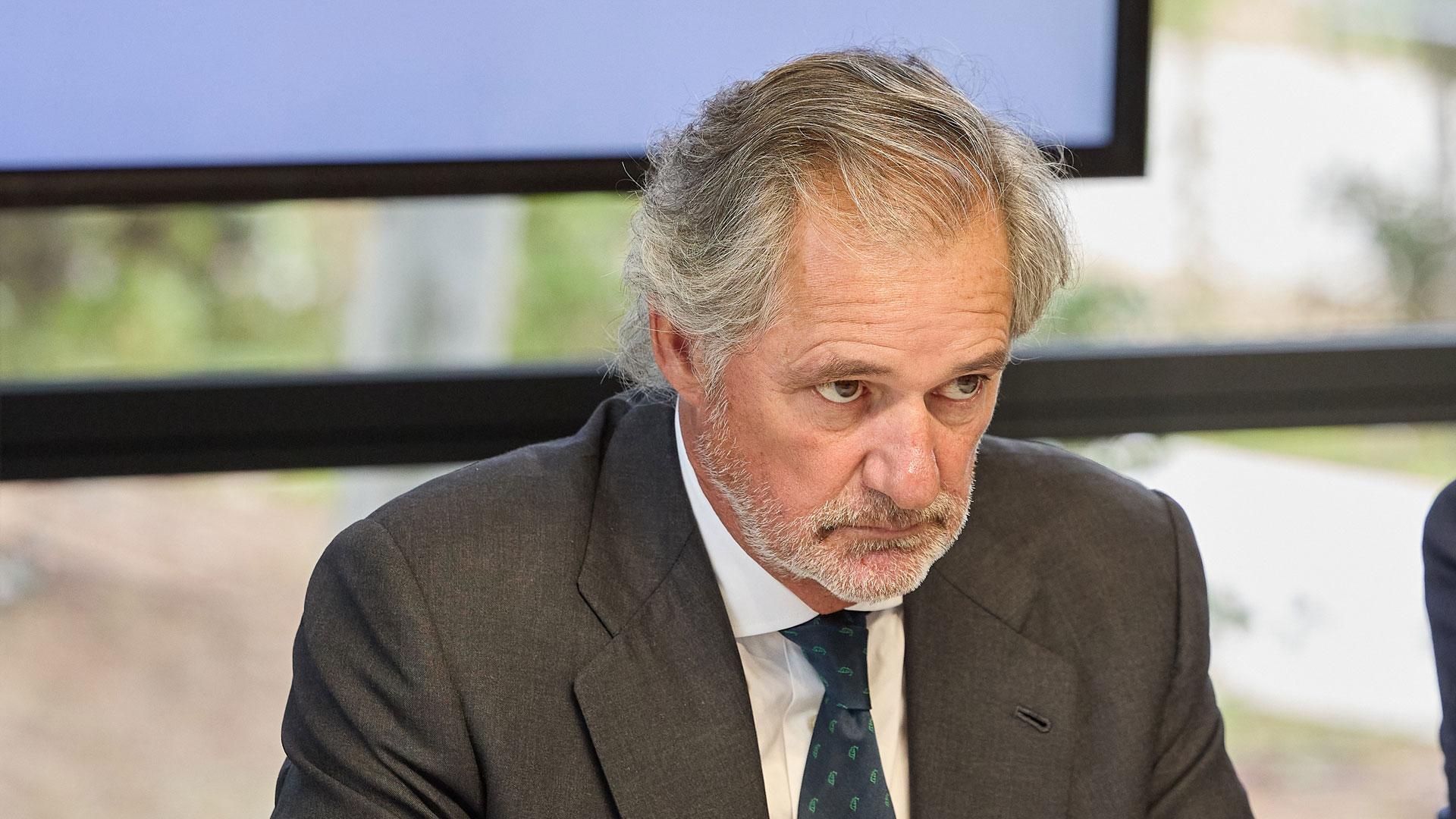 El CEO de Acciona, José Manuel Entrecanales, durante una rueda de prensa tras una junta general ordinaria de accionistas de Acciona anterior