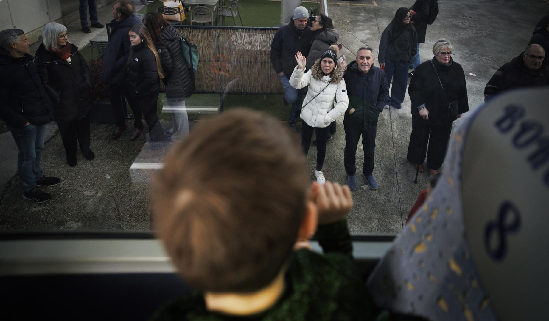 Las familias de acogida de Navarra despiden este lunes en Pamplona a los niños y niñas ucranianas que han pasado la Navidad en la Comunidad foral